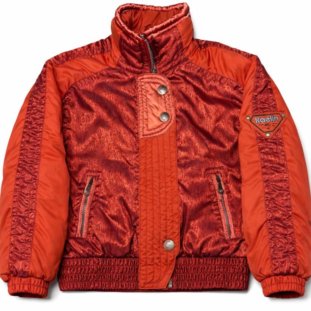 Vintage Y2K Kaelin Solar Power Quilted Puffer Jacket Ski Bomber Women's Size 10‎
